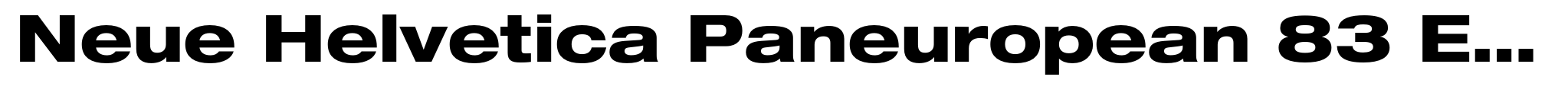 Neue Helvetica Paneuropean 83 Extended Heavy image
